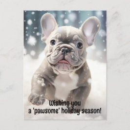 カスタマイズ可能なJoyful🐶 Frenchie Wonderland ポストカード