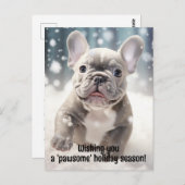 カスタマイズ可能なJoyful🐶 Frenchie Wonderland ポストカード (正面/裏面)