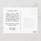 カスタマイズ可能なJoyful🐶 Frenchie Wonderland ポストカード (裏面)