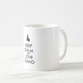 カスタマイズ可能なKEEP CALM 愛してる アイダホ コーヒーマグカップ (正面右)