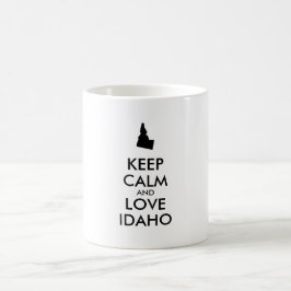 カスタマイズ可能なKEEP CALM 愛してる アイダホ コーヒーマグカップ