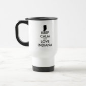 カスタマイズ可能なKEEP CALM 愛してる、インディアナ トラベルマグ (左)