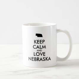 カスタマイズ可能なKEEP CALM and LOVE ネブラスカ コーヒーマグカップ