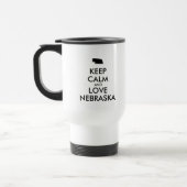 カスタマイズ可能なKEEP CALM and LOVE ネブラスカ トラベルマグ (左)