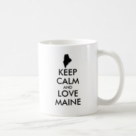 カスタマイズ可能なKEEP CALM＆LOVEメイン コーヒーマグカップ