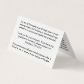 カスタマイズ可能なLash拡張アフターケア 名刺 (裏面)