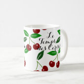 カスタマイズ可能なLe Temps des Cerises新鮮なさくらんぼ コーヒーマグカップ (正面右)