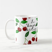カスタマイズ可能なLe Temps des Cerises新鮮なさくらんぼ コーヒーマグカップ (左)