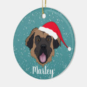 カスタマイズ可能なLeonberger  セラミックオーナメント (左)