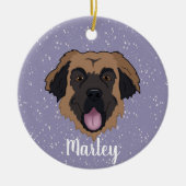 カスタマイズ可能なLeonberger セラミックオーナメント (正面)