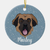 カスタマイズ可能なLeonberger セラミックオーナメント (正面)