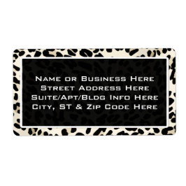 カスタマイズ可能なLeopardプリント差出人住所ラベル ラベル