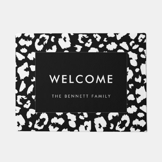 カスタマイズ可能なLeopardプリント ドアマット (正面)