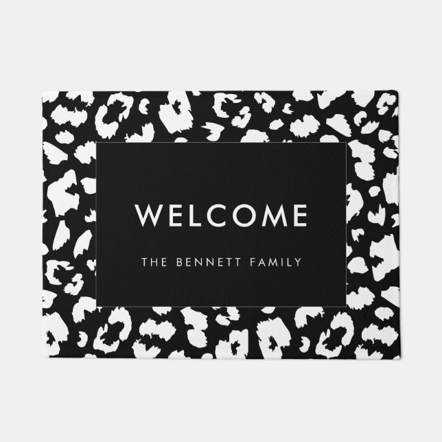カスタマイズ可能なLeopardプリント ドアマット (正面)