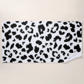 カスタマイズ可能なLeopardプリント ビーチタオル (正面)