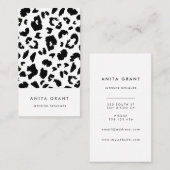 カスタマイズ可能なLeopardプリント 名刺 (正面/裏面)
