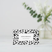 カスタマイズ可能なLeopardプリント 名刺 (スタンド正面)