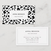 カスタマイズ可能なLeopardプリント 名刺 (正面/裏面)