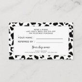 カスタマイズ可能なLeopardプリント 紹介カード (裏面)