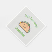 カスタマイズ可能なLet's Taco-bout卒業タコ スタンダードランチョンナプキン (角)