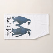 カスタマイズ可能なLGBTQゲイペンギン恋 ハンドタオル (ハンドタオル)