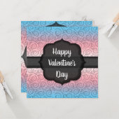 カスタマイズ可能なLGBTQトランスジェンダーバレンタインデー カード (正面/裏面インサイチュ)