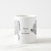 カスタマイズ可能なListakoraの花のコーヒー・マグ- コーヒーマグカップ (中央)