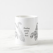 カスタマイズ可能なListakoraの花のコーヒー・マグ- コーヒーマグカップ (中央)