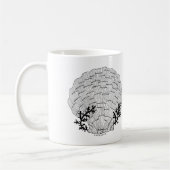 カスタマイズ可能なListakoraの貝殻のコーヒー・マグ- コーヒーマグカップ (左)