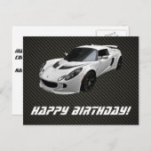 カスタマイズ可能なLotus Exige S誕生日カード ポストカード (正面/裏面)