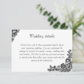 カスタマイズ可能なMのエレガントなウェディングエンクロージャカード エンクロージャーカード (スタンド正面)