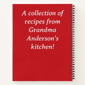 カスタマイズ可能なMade in USAレシピ ノートブック (裏面)