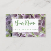 カスタマイズ可能なMauveおよびGreenフローラ名刺 名刺 (正面)