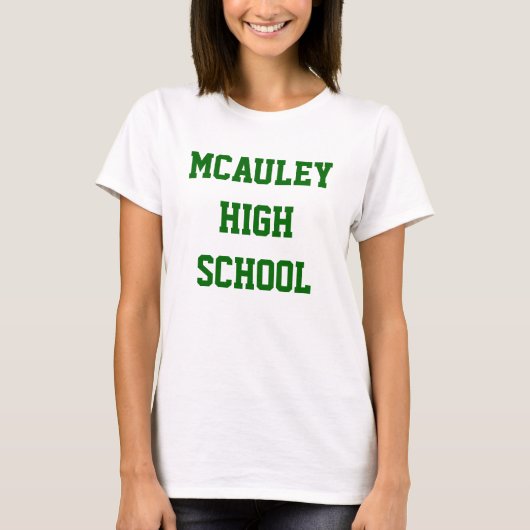 カスタマイズ可能なMcAuleyの高等学校のチームティー Tシャツ (正面)