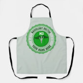 カスタマイズ可能なMD専門分野カドゥセウス放射線学MD エプロン (正面)