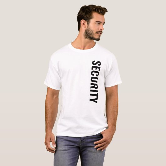 カスタマイズ可能なMensセキュリティスタッフの作業 Tシャツ (正面フル)