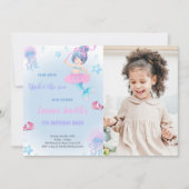 カスタマイズ可能なMermaidパーティの招待状 子供へ 招待状 (正面)