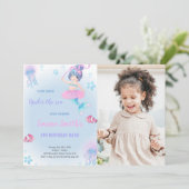 カスタマイズ可能なMermaidパーティの招待状 子供へ 招待状 (スタンド正面)