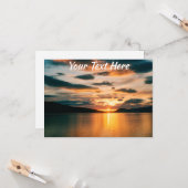 カスタマイズ可能なMidnight Sun、ノルウェー カード (正面/裏面インサイチュ)