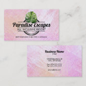 カスタマイズ可能なMonsteraリーフロゴの名刺 名刺 (正面/裏面)