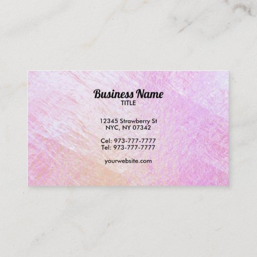 カスタマイズ可能なMonsteraリーフロゴの名刺 名刺 (裏面)