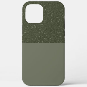 カスタマイズ可能なMossグリーングリッターiPhoneケース iPhone 12 Pro Max ケース