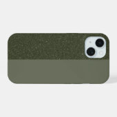カスタマイズ可能なMossグリーンノイズiPhone 15ケース iPhone 15ケース (裏面横)