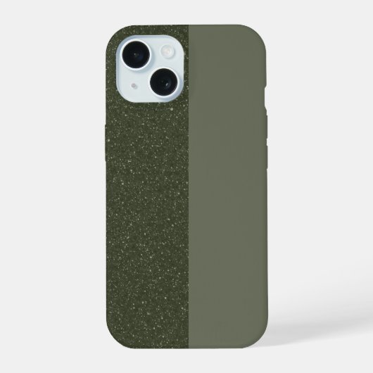 カスタマイズ可能なMossグリーンノイズiPhone 15ケース iPhone 15ケース (裏面)