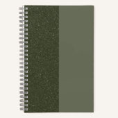 カスタマイズ可能なMoss Green Duo Sketchbook ノートブック (正面)