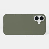 カスタマイズ可能なMoss Green iPhone 16ケース (裏面横)