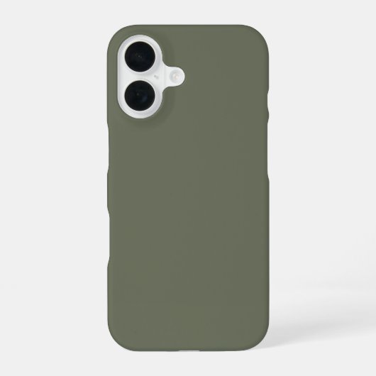カスタマイズ可能なMoss Green iPhone 16ケース (裏面)