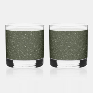 カスタマイズ可能なMoss Green Speckle Glasses (2個) ウイスキーグラス