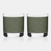 カスタマイズ可能なMoss Green Speckle Glasses (2個) ウイスキーグラス (裏面)