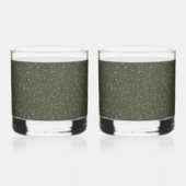 カスタマイズ可能なMoss Green Speckle Glasses (2個) ウイスキーグラス (右)